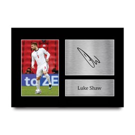 HWC Trading A4 Luke Shaw England Gifts Printed Signed Autograph Picture for Football Fans and Supporters