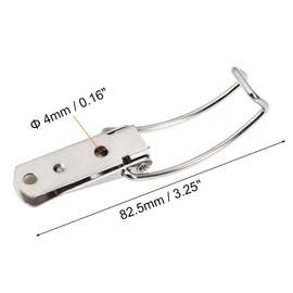 sourcing map 3.25-inch Iron Spring Loaded Toggle Latch Catch Clamp Clip for Trunk Case Box Chest - 2 Pcs