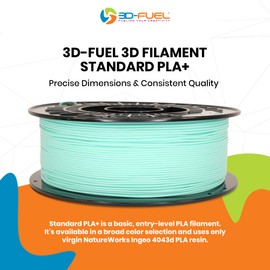 3D-Fuel Standard PLA+ Filament for 3D Printing, Made in The USA, 3D Printer Filament, Dimensional Accuracy +/- 0.02 mm, 1.75 mm, 4 kg Spool, Almond