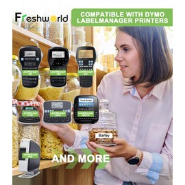 15-Pack Replace for Dymo D1 Label Tape 1/2 Inch Compatible with Dymo Label Maker Refills d1 Black on White Tape 45013 a45013 S0720530 for LabelManager 160 210D 260P 280 360D 420P 450D 500TS 640CB PnP