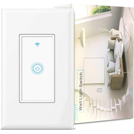 Alexa Smart Switch, Smart Light Switch Work with Google Home, Single-Pole, No Hub Required, Neutral Wire Required, 1-Pack…