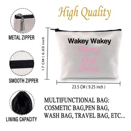 JXGZSO Gossip Girl Inspired Gift Wakey Wakey Upper East Siders Cosmetic Bag Gift for BFF (Wakey Wakey B)