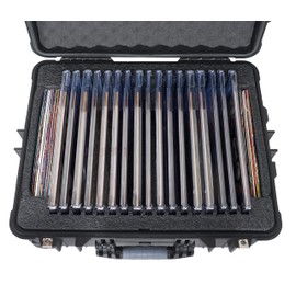 Case Club 17-28 Graded Comic Slab Waterproof Case with Wheels - Fits CGC CBCS PGX & EGS Graded Slabs - Comic Book Collector Box - Travel Holder for Graded Slabs, Sleeves, & Loose Comics