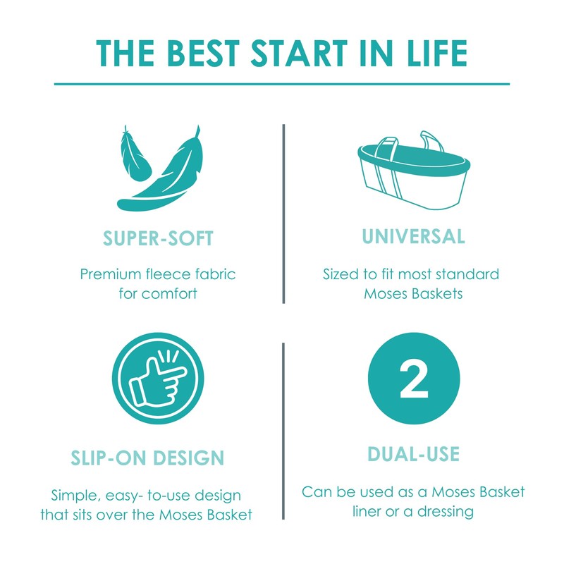 Clair de Lune Fleece Liner Replacement Palm and Wicker Moses