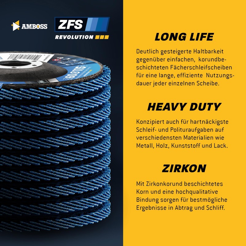 Abrasive Flap Disc Zircon Slanted K120 115 mm