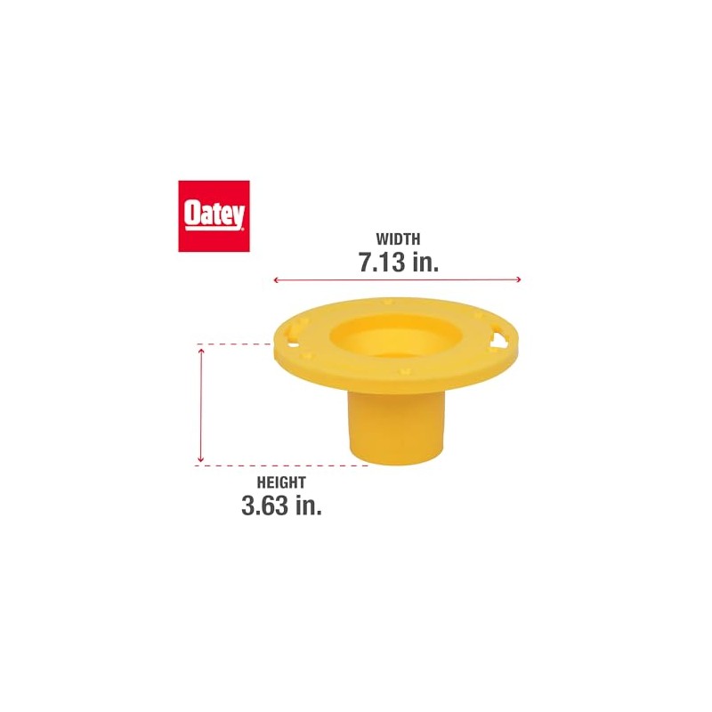Oatey 43405 Set-Rite Toilet Flange Extender, 1 size, Yellow