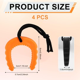 4pcs Door Jam for Law Enforcement, First Responder Door Stops Emergency Police Door Slam Stopper Medical Services Door Stop Wedge Attachments Finger Guards Prevent Doors from Closing(orange, black)