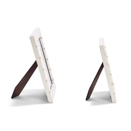 TOZAI Lines Set of 2 Brass Lines Photo Frames Includes 2 Sizes: 4" x 6" and 5" x 7"