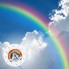 speecheese Rainbow Wall Clock Aluminium with Saying Enjoy Every Moment