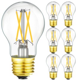 LEOOLS A15 LED Bulb 6W Equal E26 Bulb 60 Watt Dimmable E26 Edison Bulb Soft White 3000K Clear AC120V 600LM E26 LED Bulb for Ceiling Fan,Wall sconces,Fridge,Desk lamp Pack of 6