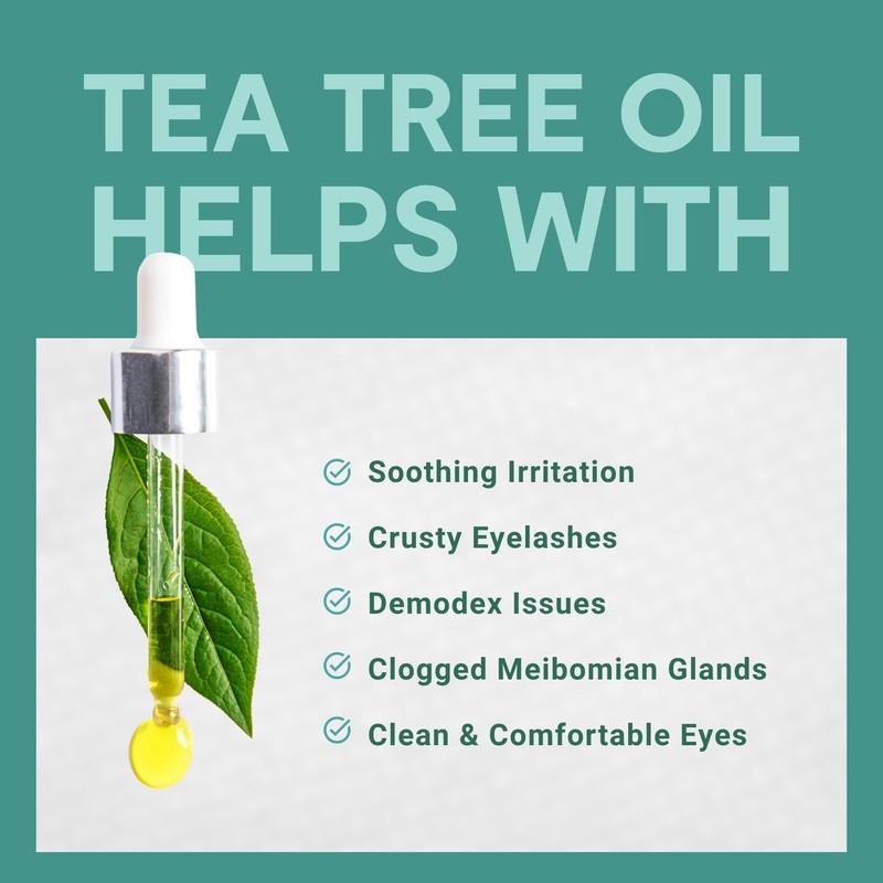 Tea Tree Eyelid Cleanser Wipes - 30 Single-Use Towelettes -