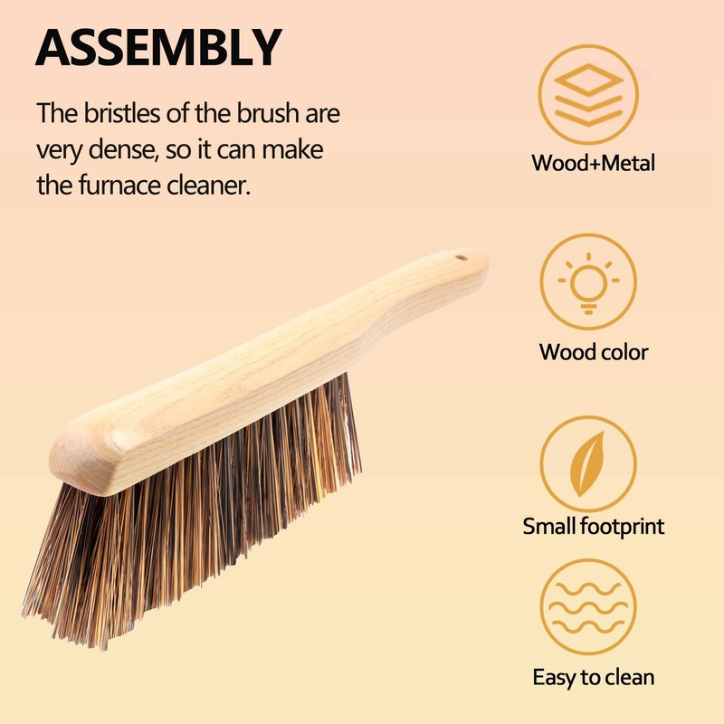Giilayky Coal Shovel and Hearth Brush Set, Fireplace Shovel and