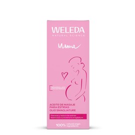 Weleda Olio smagliature, trattamento cosmetico pre-post gravidanza per inestetismi cutanei, con olio di mandorle, dermatologicamente testato (1x100 ml)