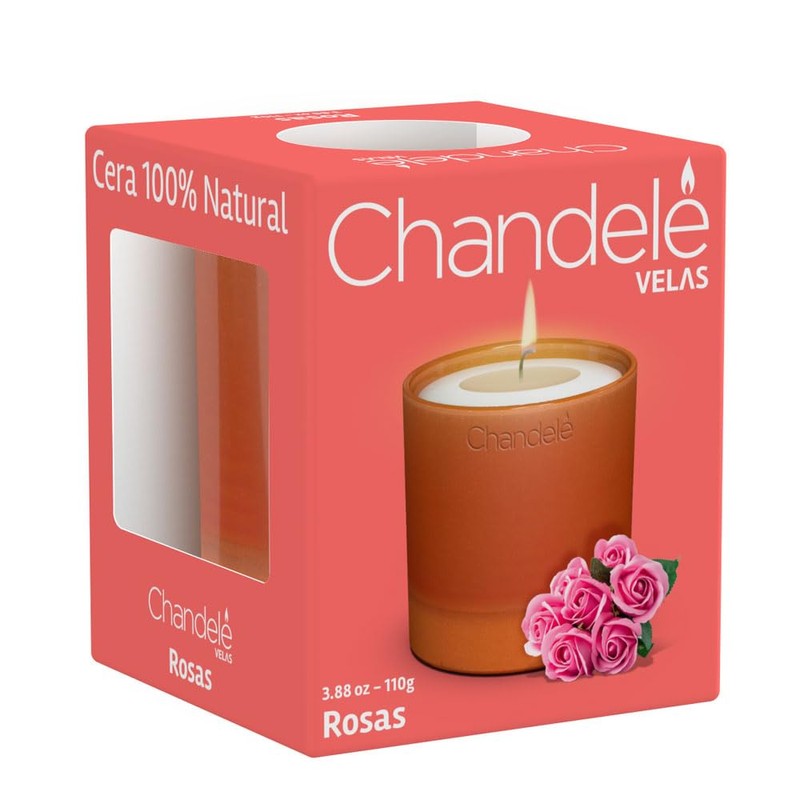 Vela aromática Rosas en Vaso de barro