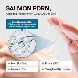 GANGNAM GLOW Rejunol Mucin Facial Cream 3.7 floz - 91.5% Snail Mucin Moisturizer with Hyaluronic Acid & Panthenol I Korean Skin Care Product I Dark Sp