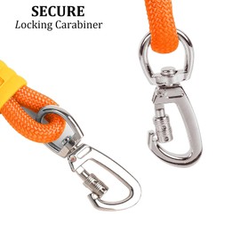 JSXD Dog Leash,5 FT Heavy Duty Dog Training Leash,Double Handle Comfortable Padded Hands Free Dog Leash,Adjustable Crossbody Waist Leash for Small Medium Large Dogs(Orange)