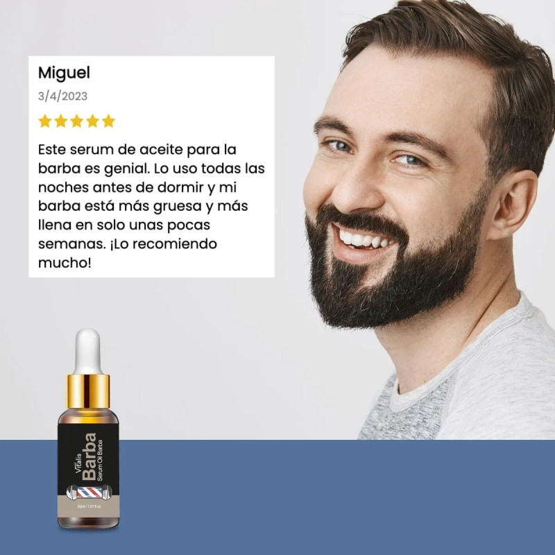 3 Esencia Aceite Para Crecer Barba Bigote Natural 30ml Natural