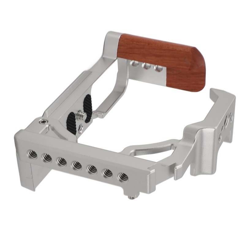 Camera Cage with Wood Handle Anodized Anti Slip Easy To