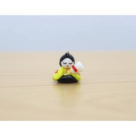 グラススクエア かわいらしい ガラスの 雛人形 仕丁 たてがさ 小