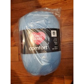 Red Heart Comfort Yarn COMFORT Medium Baby Blue 867 Yards 16 Oz Brand New
