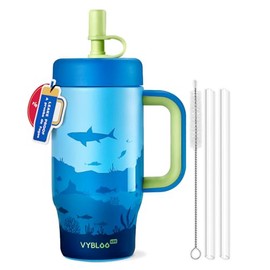 Termo Acero Inoxidable para Niños 18OZ Frío/Caliente Submarino | Termos Niña con 2 Pajitas para Escuela, Deportes o Excursiones, Libre de BPA