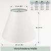 Wogati® Premium Lampshade, E14/E27, Cotton, Various Sizes and Colours, Colour: