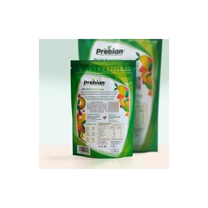 Prebian Prebiótios 450 Probióticos Fibra Vegano Sin Azúcar