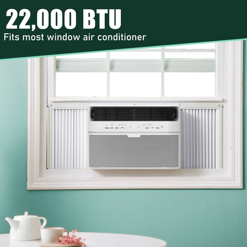Flehomo Window Air Conditioner Side Panels with Frame, Adjustable Insulation