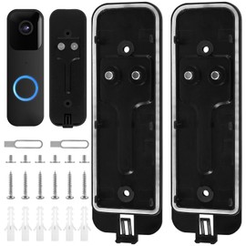 Abizarch 2Pcs Doorbell Backplate Set Plastic Doorbell Mounting Bracket with Screws Safe Doorbell Camera Door Mount Not Block Doorbell Sensor for Home Office Apartment Dorm ZHAZHAMO(black)