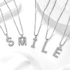 Aurora Tears 26 Letters Necklace/Stud Earrings, 925 Sterling Silver, Initial