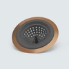 ExcelSteel Silicone Sink Basket Strainer, 4.5", copper,Gray