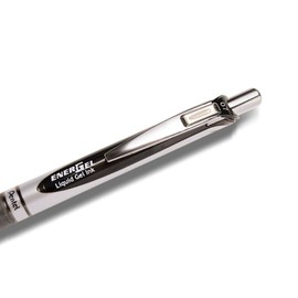 Pentel EnerGel XM BL77 - Retractable Liquid Gel Ink Pen - 0.7mm Medium Tip - Black Ink - Pack of 4