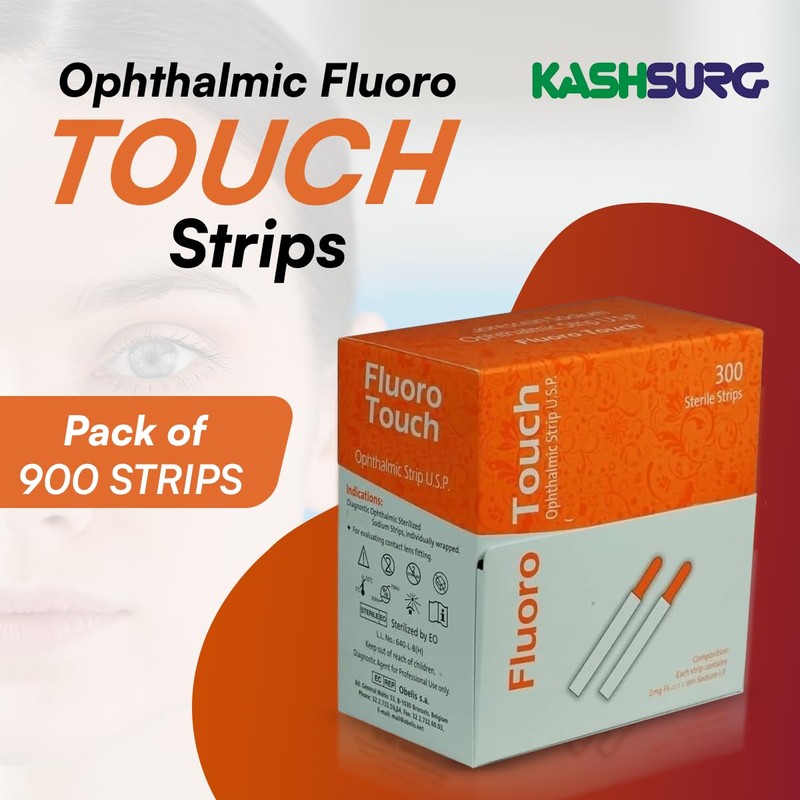 Ophthalmic Fluoro Touch Strips- Pack of 900 Strips - (3