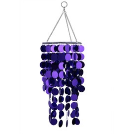 FlavorThings Purple Bling Hanging Chandelier Great idea for Wedding Chandeliers Centerpieces Decorations and Any Event Party Decor