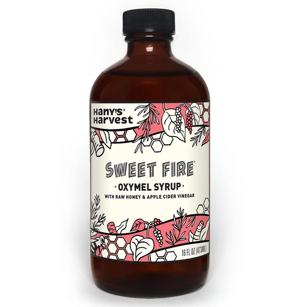 Hany's All Natural Sweet Fire Oxymel Syrup with honey and