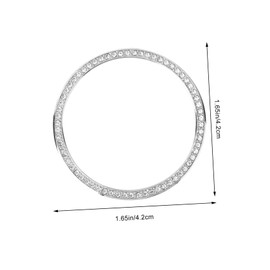 OHPHCALL Diamond-Mounted Bezel Ring for Watch Silver Scratch Protector Stylish Collision Cover for Smartwatch Personalize Your Timepiece Elegant Design