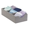Household Essentials Grey 727-1 Deep 3 Section Drawer Organizer Box