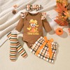 fioukiay My First Thanksgiving Baby Girls Outfit Turkey Romper Short