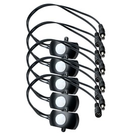 Byttlerom Motion Sensor Switch Mini PIR Infrared IR Sensor Detector Switch Module DC 6V 12V 24V 5A PIR for LED Strip Light (Black)