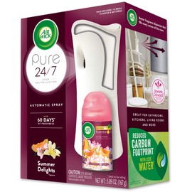 Air Wick Automatic Air Freshener Spray Starter Kit (Gadget + 1 Refill), Summer Delights, Air Freshener, Essential Oil, Odor Neutralization