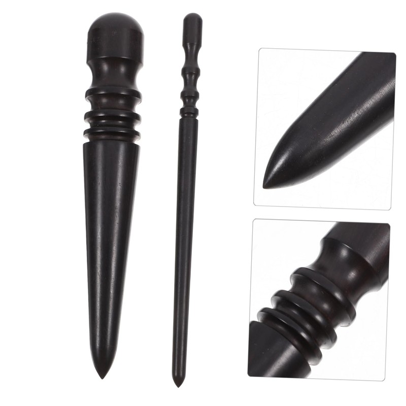 iplusmile 6pcs Sandalwood Leather Burnisher Tool for Projects Burnishing Tool