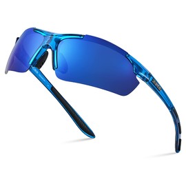 Xagger Polarized Wrap Around Sport Sunglasses for Men Women UV400 Baseball Softball Running Cycling Glasses