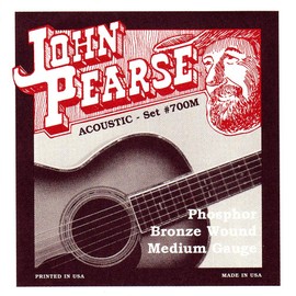 John Pearse Cuerdas de guitarra acústica de bronce fósforo 700M