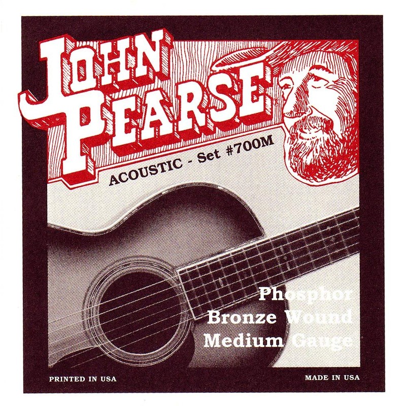 John Pearse Cuerdas de guitarra acústica de bronce fósforo 700M