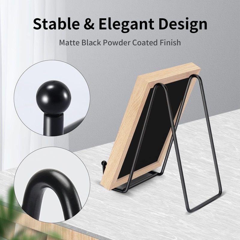 Kruodop 3 Pack 6 Inch Plate Stands for Display, Plate