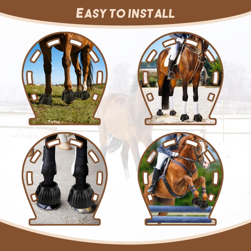 MANOPAWS 1 Pair Horse Bell Boots Protect Against Hoof Impact