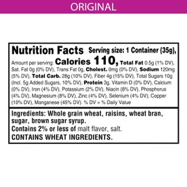 Kellogg's Raisin Bran Breakfast Cereal Cups, Fiber Cereal, Family Breakfast, Original (96 Cups)