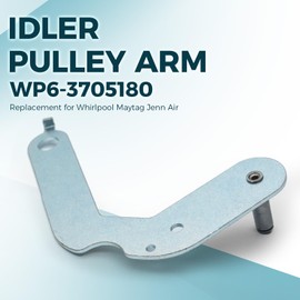 Dryer Idler Pulley Arm Replacement for Whirlpool Maytag Jenn Air WP6-3705180, 6-3705180 Front Load Dryer Idler Pulley Arm Chrome, Replace 33001840 1472858 33001782 AH2347263 EA2347263 PS2347263