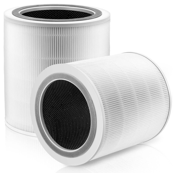 Core 400S Replacement Filter for LEVOIT Core 400S Smart WiFi Air Purifie-r, Core 400S-RF 3-in-1 True HEPA Activated Carbon Filter, LRF-C401S-WUS, 2 Pack