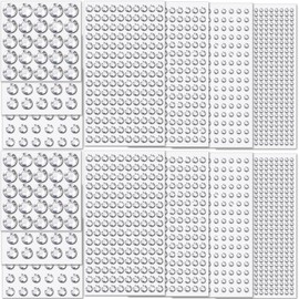 LEOBRO 2032 Pcs Gem Stickers, Stick On Gems for Crafts, Adhesive Gems, Craft Gems, Jewel Stickers, Stick On Jewels for Crafts, Face, Hair, Assorted Sizes